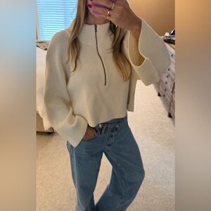 Free People Great Half Zip Sweater